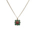 CHANEL NECKLACE COCOMARK FLOWER COLOR STONE GOLD ACCESSORY A16C 90321112