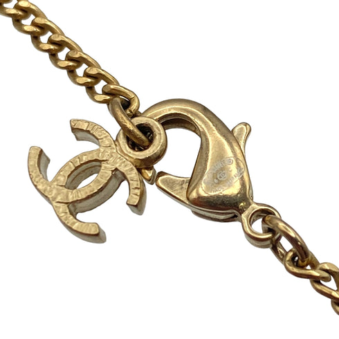 CHANEL NECKLACE COCOMARK FLOWER COLOR STONE GOLD ACCESSORY A16C 90321112