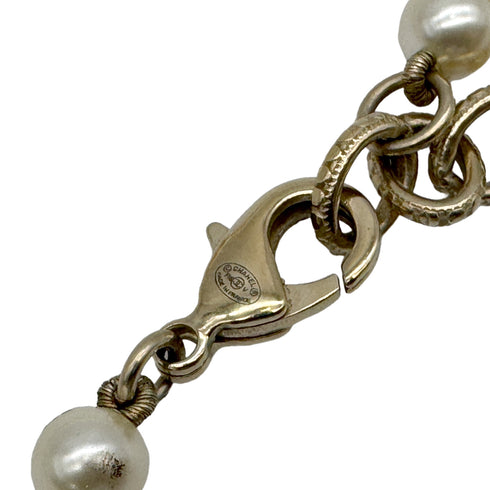 CHANEL NECKLACE FAUX PEARL COCOMARK RHINESTONE ACCESSORY F16V 90313871