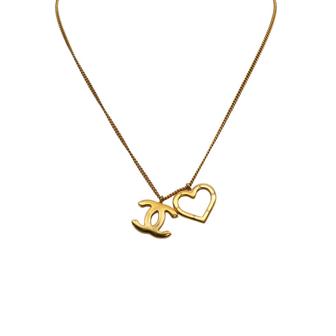 CHANEL NECKLACE HEART COCOMARK GOLD ACCESSORY 04P 90335772