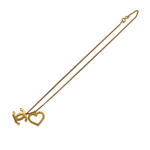 CHANEL NECKLACE HEART COCOMARK GOLD ACCESSORY 04P 90335772