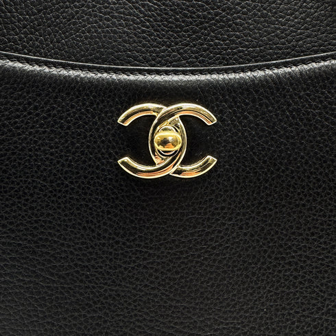 CHANEL NEO EXECUTIVE TOTE BAG LARGE BLACK BEIGE LEATHER GOLD HARDWARE 90327099