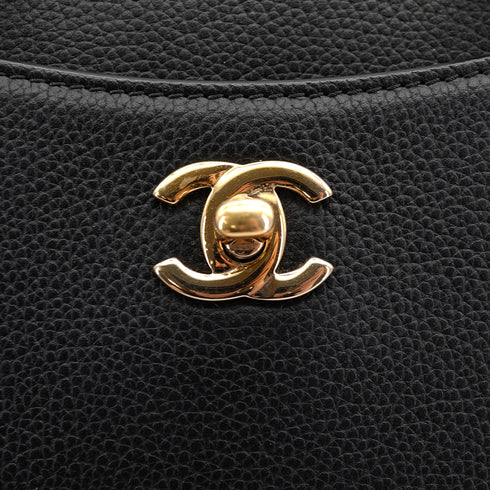 CHANEL NEO EXECUTIVE TOTE SHOULDER BAG BLACK LEATHER GOLD HARDWARE 90335590