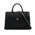 CHANEL NEO EXECUTIVE TOTE SHOULDER BAG BLACK LEATHER SILVER HARDWARE 90330949
