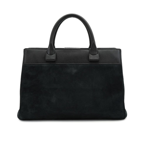 CHANEL NEO EXECUTIVE TOTE SHOULDER BAG BLACK LEATHER SILVER HARDWARE 90330949