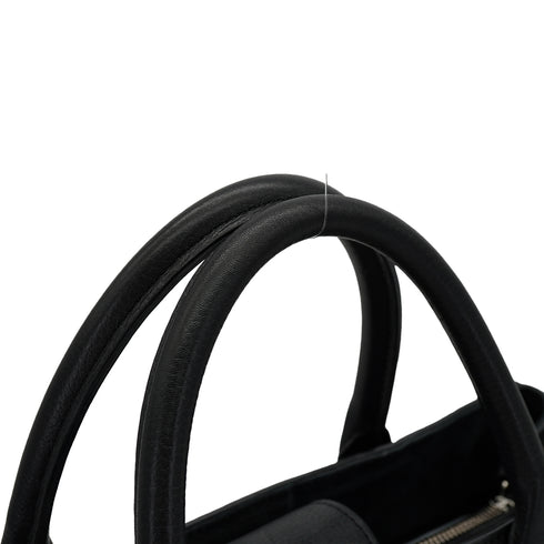 CHANEL NEO EXECUTIVE TOTE SHOULDER BAG BLACK LEATHER SILVER HARDWARE 90330949