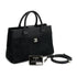 CHANEL NEO EXECUTIVE TOTE SHOULDER BAG BLACK LEATHER SILVER HARDWARE 90330949
