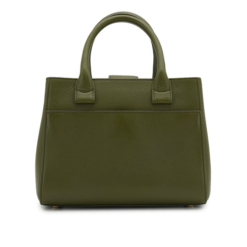 CHANEL NEO EXECUTIVE TOTE SHOULDER BAG GREEN LEATHER GOLD HARDWARE 90335588