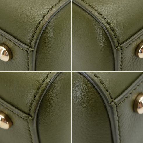 CHANEL NEO EXECUTIVE TOTE SHOULDER BAG GREEN LEATHER GOLD HARDWARE 90335588