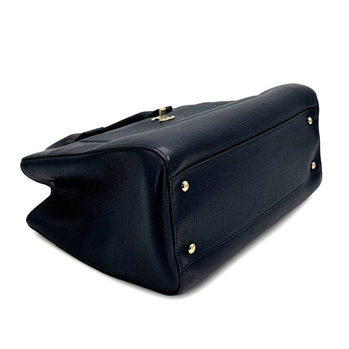 CHANEL NEO EXECUTIVE TOTE SHOULDER BAG NAVY CAVIAR SKIN GOLD HARDWARE 90322920
