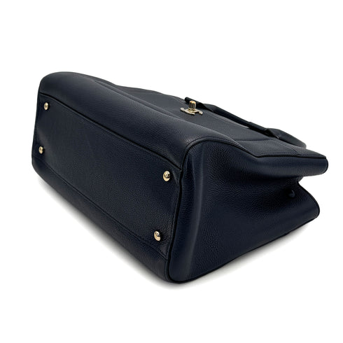 CHANEL NEO EXECUTIVE TOTE SHOULDER BAG NAVY CAVIAR SKIN GOLD HARDWARE 90322920