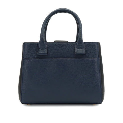 CHANEL NEO EXECUTIVE TOTE SHOULDER BAG NAVY LEATHER GOLD HARDWARE 90330702