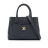 CHANEL NEO EXECUTIVE TOTE SHOULDER BAG NAVY LEATHER GOLD HARDWARE 90335589