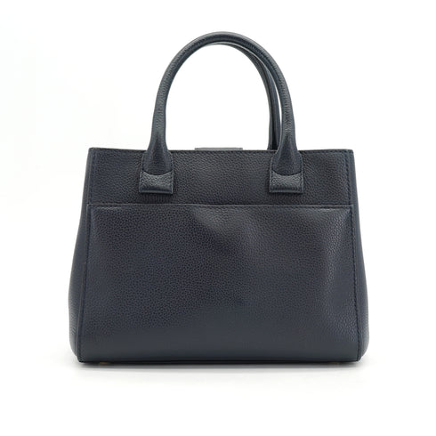 CHANEL NEO EXECUTIVE TOTE SHOULDER BAG NAVY LEATHER GOLD HARDWARE 90335589