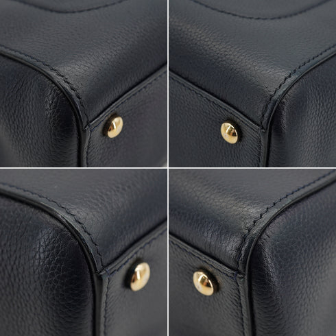 CHANEL NEO EXECUTIVE TOTE SHOULDER BAG NAVY LEATHER GOLD HARDWARE 90335589