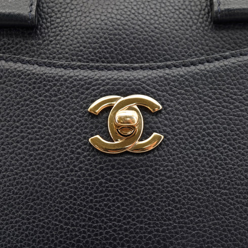 CHANEL NEO EXECUTIVE TOTE SHOULDER BAG NAVY LEATHER GOLD HARDWARE 90335589