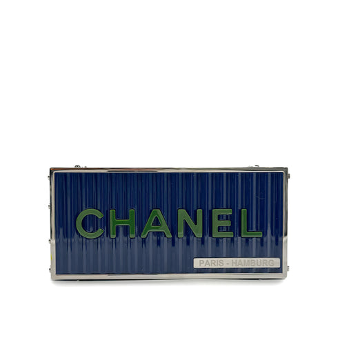 CHANEL PARIS HAMBURG LOGO COCOMARK CONTAINER CHAIN SHOULDER BAG MULTICOLOR PLASTIC 90315436