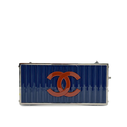 CHANEL PARIS HAMBURG LOGO COCOMARK CONTAINER CHAIN SHOULDER BAG MULTICOLOR PLASTIC 90315436
