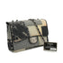 CHANEL JUMBO PATCHWORK COCOMARK FLOWER CHAIN SHOULDER BAG BLACK WHITE PVC TWEED SILVER HARDWARE 90341912