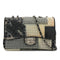 CHANEL JUMBO PATCHWORK COCOMARK FLOWER CHAIN SHOULDER BAG BLACK WHITE PVC TWEED SILVER HARDWARE 90341912