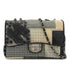 CHANEL JUMBO PATCHWORK COCOMARK FLOWER CHAIN SHOULDER BAG BLACK WHITE PVC TWEED SILVER HARDWARE 90341912