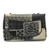 CHANEL JUMBO PATCHWORK COCOMARK FLOWER CHAIN SHOULDER BAG BLACK WHITE PVC TWEED SILVER HARDWARE 90341912