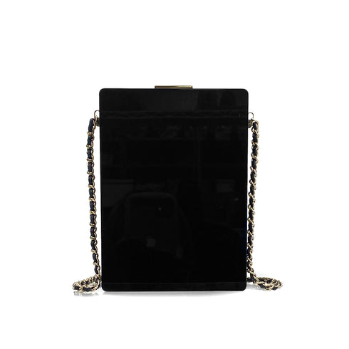 CHANEL PLAYING CARD CASINO MINAUDIERE CHAIN BAG BLACK PLASTIC GOLD HARDWARE 90309738