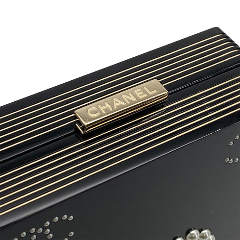 CHANEL PLAYING CARD CASINO MINAUDIERE CHAIN BAG BLACK PLASTIC GOLD HARDWARE 90309738