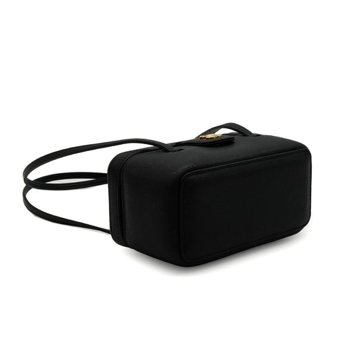 CHANEL PREPPY COCO LONG VANITY BLACK CAVIAR SKIN GOLD HARDWARE 90330277