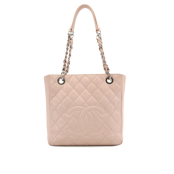 CHANEL PST CHAIN TOTE BAG PINK CAVIAR SKIN GOLD HARDWARE 90325798