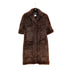 CHANEL RABBIT FUR LOGO BUTTON SHORT SLEEVE COAT BROWN LAPIN 40 05A RTW 90313369