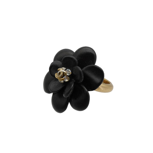 CHANEL RING CAMELLIA COCOMARK RHINESTONE ACCESSORY 02A 90330668