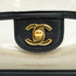 CHANEL SAND BY THE SEA FAUX PEARL HAND CHAIN SHOULDER BAG BALCK CLEAR VINYL SAND LAMB SKIN GOLD HARDWARE 90340473