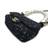 CHANEL SEQUINS 2WAY CHAIN SHOULDER BAG NAVY BLACK TWEED GOLD HARDWARE 90317004
