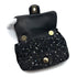 CHANEL SEQUINS 2WAY CHAIN SHOULDER BAG NAVY BLACK TWEED GOLD HARDWARE 90317004