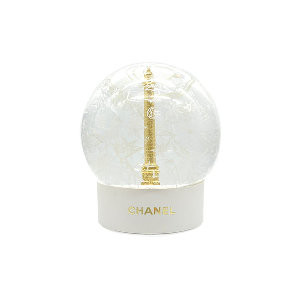 CHANEL SNOW GLOBE 2025 LIMITED EDITION VENDOME COLUM MOTIF WHITE GOLD 90322024