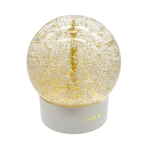 CHANEL SNOW GLOBE 2025 LIMITED EDITION VENDOME COLUM MOTIF WHITE GOLD 90322024
