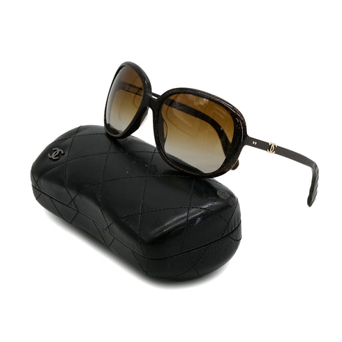 CHANEL SUNGLASSES COCOMARK BROWN GOLD EYEWEAR 90312957