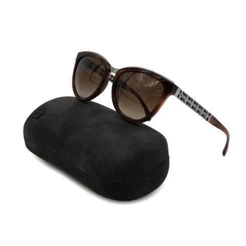 CHANEL SUNGLASSES COCOMARK CHAIN BROWN EYEWEAR 90313532