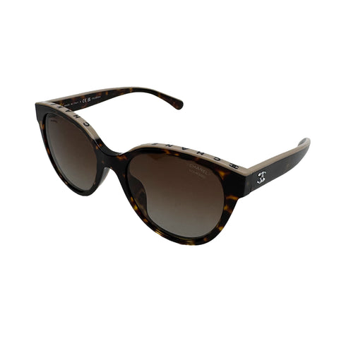 CHANEL SUNGLASSES COCOMARK LOGO TORTOISESHELL BROWN EYEWEAR 90319132