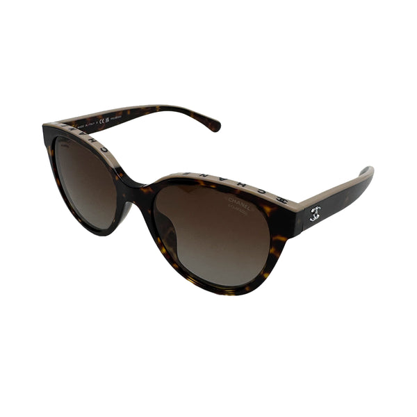 CHANEL SUNGLASSES COCOMARK LOGO TORTOISESHELL BROWN EYEWEAR 90319132