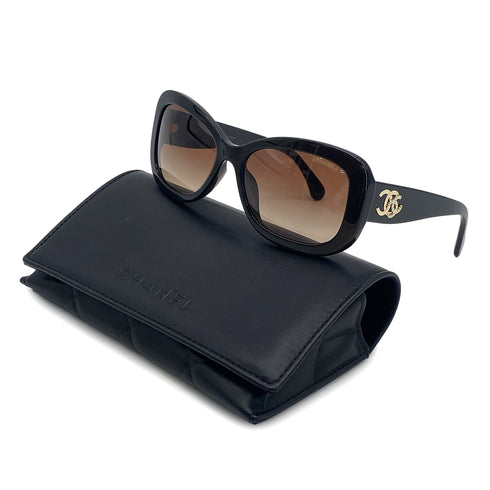 CHANEL SUNGLASSES COCOMARK RHINESTONE BROWN EYEWEAR 90314787