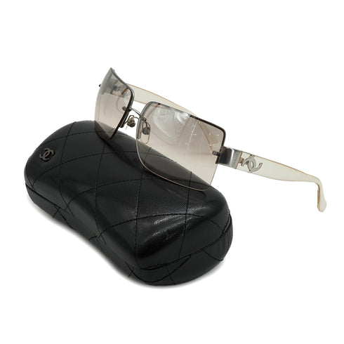VINTAGE CHANEL SUNGLASSES COCOMARK RHINESTONE CLEAR EYEWEAR 90335747