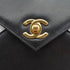 VINTAGE CHANEL CHAIN SHOULDER BAG BLACK WHITE LAMB SKIN GOLD HARDWARE 90333181