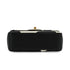 CHANEL TURNLOCK SHOULDER BAG BLACK WHITE LAMB SKIN GOLD HARDWARE 90343617