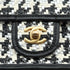 CHANEL TURN LOCK CHAIN SHOULDER BAG CAMBON HOUNDSTOOTH BLACK WHITE SILVER LEATHER GOLD HARDWARE 90340478