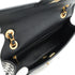 CHANEL TURN LOCK CHAIN SHOULDER BAG CAMBON HOUNDSTOOTH BLACK WHITE SILVER LEATHER GOLD HARDWARE 90340478