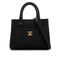 CHANEL TURN LOCK HAND SHOULDER BAG BLACK CAVIAR SKIN GOLD HARDWARE 90314386