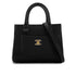 CHANEL TURN LOCK HAND SHOULDER BAG BLACK CAVIAR SKIN GOLD HARDWARE 90314386