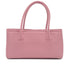 CHANEL TURN LOCK TOTE BAG PINK LEATHER SILVER HARDWARE 90324848